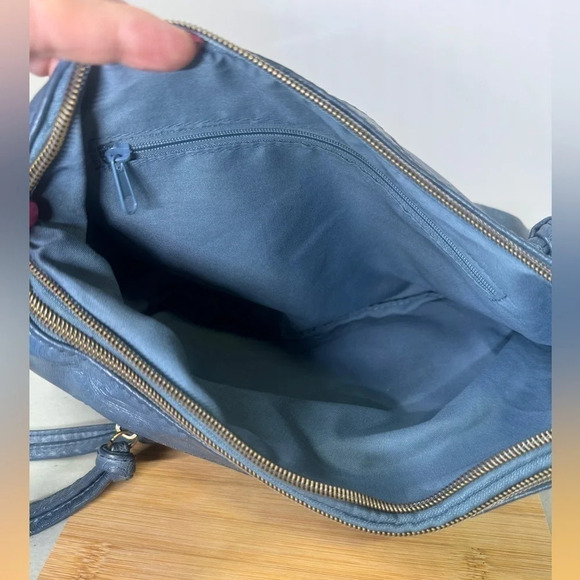 Stone Mountain teal texture shoulder bag Hobo pockets - Picture 4 of 9